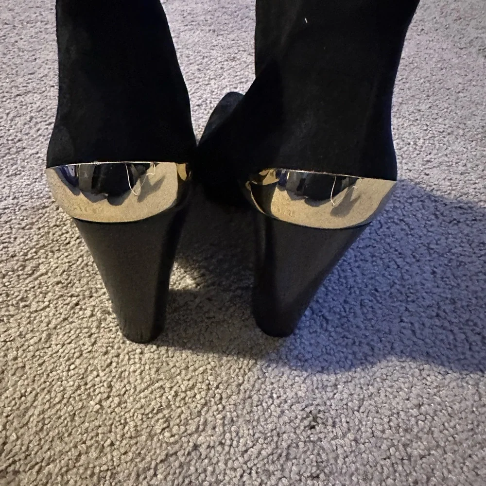 Sigerson‎ Morrison  Black Suede Western Ankle Bootie Boot Women’s Size 9.5